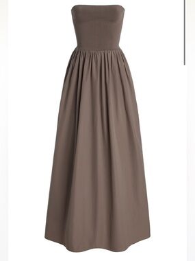 NWT! Matteau Strapless Knit and Cotton Maxi Dress